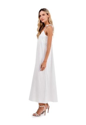 Vestido Largo Oceanic Marfil Mercedes Campuzano