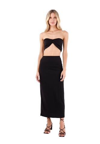 Falda Larga Ecos Negro Mercedes Campuzano Mercedes Campuzano