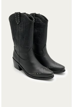 Bota Texana Olive Negro Mercedes Campuzano