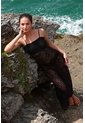 Vestido Largo Iku Negro Mercedes Campuzano de Mercedes Campuzano