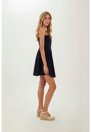 Vestido Corto Serene Azul Oscuro Mercedes Campuzano