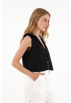 Chaleco Zulima Negro Mercedes Campuzano