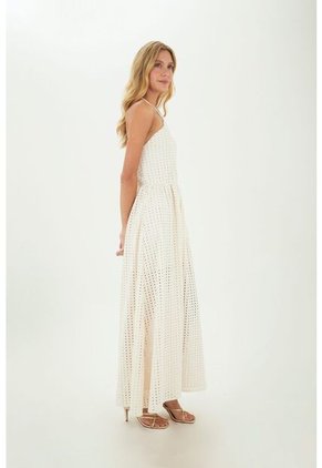 Vestido Largo Regine Beige Mercedes Campuzano