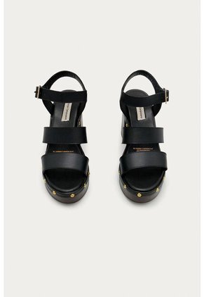 Sandalia Tacon Alma Negro Mercedes Campuzano