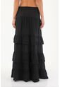 Falda Larga Julie Negro Mercedes Campuzano de Mercedes Campuzano