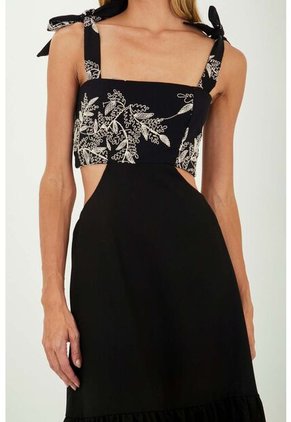 Vestido Largo Muse Negro Mercedes Campuzano