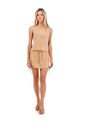 Vestido Corto Sakku Beige Mercedes Campuzano de Mercedes Campuzano