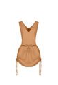 Vestido Corto Sakku Beige Mercedes Campuzano de Mercedes Campuzano