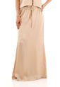 Falda Larga Brigitte Beige Mercedes Campuzano de Mercedes Campuzano