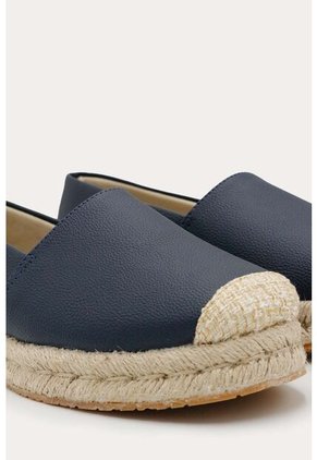 Spadrilla Plana Holbox Azul Oscuro Mercedes Campuzano