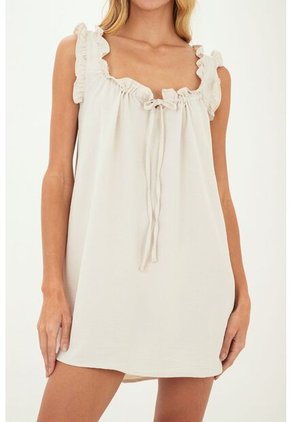 Vestido Corto Deena Marfil Mercedes Campuzano