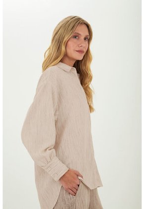 Camisa Carly Beige Mercedes Campuzano