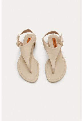 Sandalia Plana Maya Beige Mercedes Campuzano