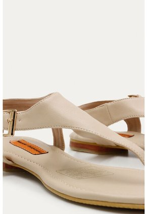 Sandalia Plana Maya Beige Mercedes Campuzano