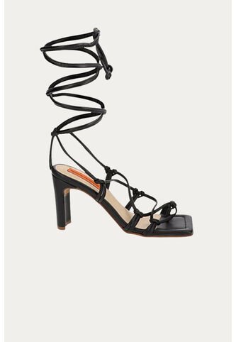 Sandalia Tacón Amelia Negro Mercedes Campuzano Mercedes Campuzano