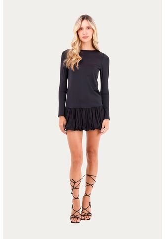 Vestido Corto Samira Negro Mercedes Campuzano Mercedes Campuzano