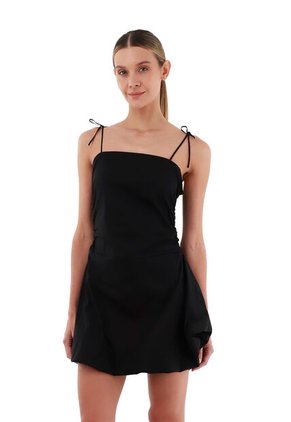 Vestido Corto Britt Negro Mercedes Campuzano