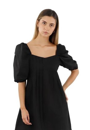 Vestido Corto Sunrise Negro Mercedes Campuzano