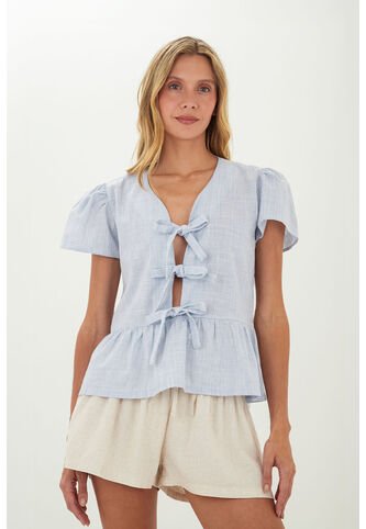 Camisa Sarah Azul Mercedes Campuzano Mercedes Campuzano