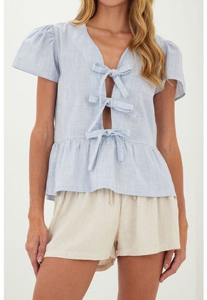 Camisa Sarah Azul Mercedes Campuzano