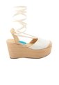 Spadrilla Plataforma Beige Mercedes Campuzano de Mercedes Campuzano