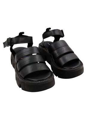 Sandalia Plataforma Harmony Negro Mercedes Campuzano