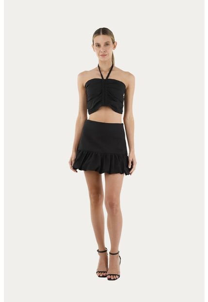 Falda Corta Paloma Negro Mercedes Campuzano