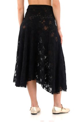 Falda Larga Samantha Negro Mercedes Campuzano