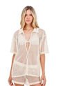 Camisa Seyla Beige Mercedes Campuzano de Mercedes Campuzano