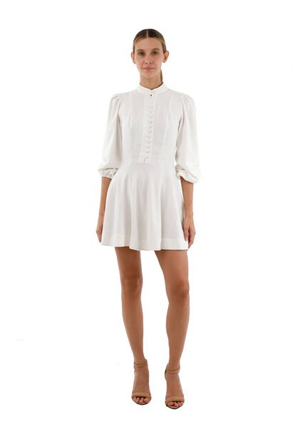 Vestido Corto Juliette Marfil Mercedes Campuzano