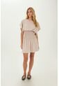 Vestido Corto Phoebe Beige Mercedes Campuzano de Mercedes Campuzano