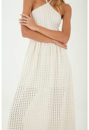 Vestido Largo Regine Beige Mercedes Campuzano