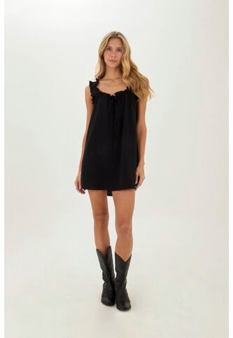 Vestido Corto Deena Negro Mercedes Campuzano Mercedes Campuzano