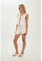 Short Fiora Beige Mercedes Campuzano de Mercedes Campuzano