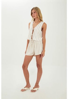 Short Fiora Beige Mercedes Campuzano