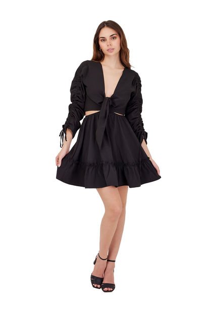 Vestido Corto Euhoric Soul Negro Mercedes Campuzano
