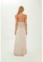 Vestido Largo Leah Beige Mercedes Campuzano de Mercedes Campuzano