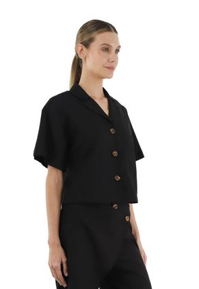 Camisa Charlize Negro Mercedes Campuzano