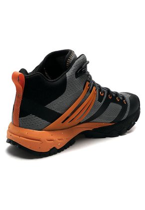 Bota Outdoor Gris-Negro-Naranja Merrell Hinking Trekking