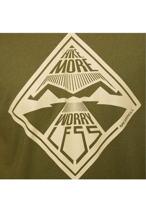 Camiseta Hombre Merrell UT-WORRY LESS Verde Merrell