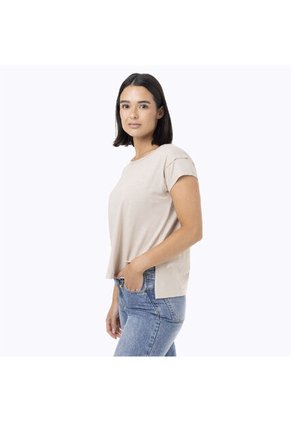 Camiseta Mujer MERRELL SLUB COTTON T-SHIRT Beige Merrell