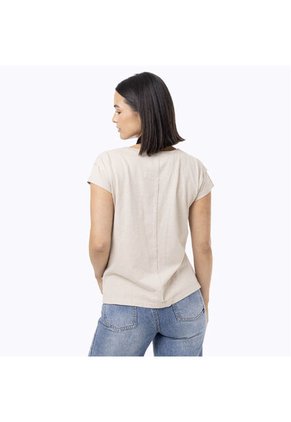 Camiseta Mujer MERRELL SLUB COTTON T-SHIRT Beige Merrell