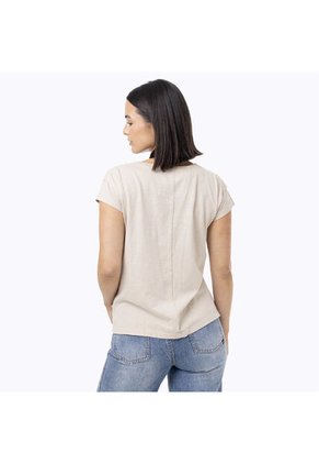 Camiseta Mujer MERRELL SLUB COTTON T-SHIRT Beige Merrell
