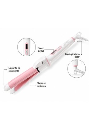 Plancha Rizadora Mertec 2 En 1 Petal Glow