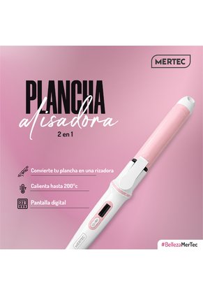 Plancha Rizadora Mertec 2 En 1 Petal Glow