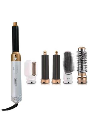 Cepillo Secador Multifuncional Mertec 5 En 1 MT-019W Blanco
