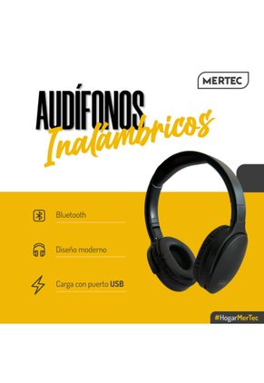 Audifonos Diadema Inalámbricos Mertec MT-024B Negros