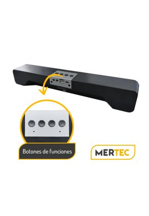 Barra De Audio MERTEC USB Y Micro SD Recargable 10W MT-006B