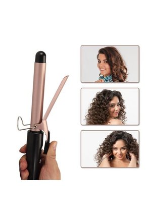 Pinza Onduladora Rizadora Tipo Tubo Para Cabello Dorado