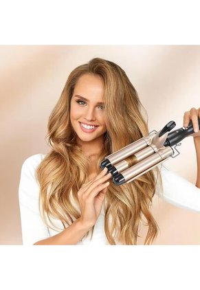 Rizadora Tipo Wafflera Para El Cabello Dorado